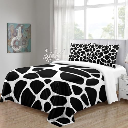 Housse de couette 3D imprimé rayures super king taille 260x220 microfibre - 5