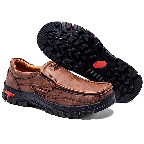 FLYLAND Basic 1.0 Men's Fashion Loafers Vintage Classical Leather Ankle Boots Handmade Chukka Boots Daily Casual Work Office Shoes Driving Shoes2