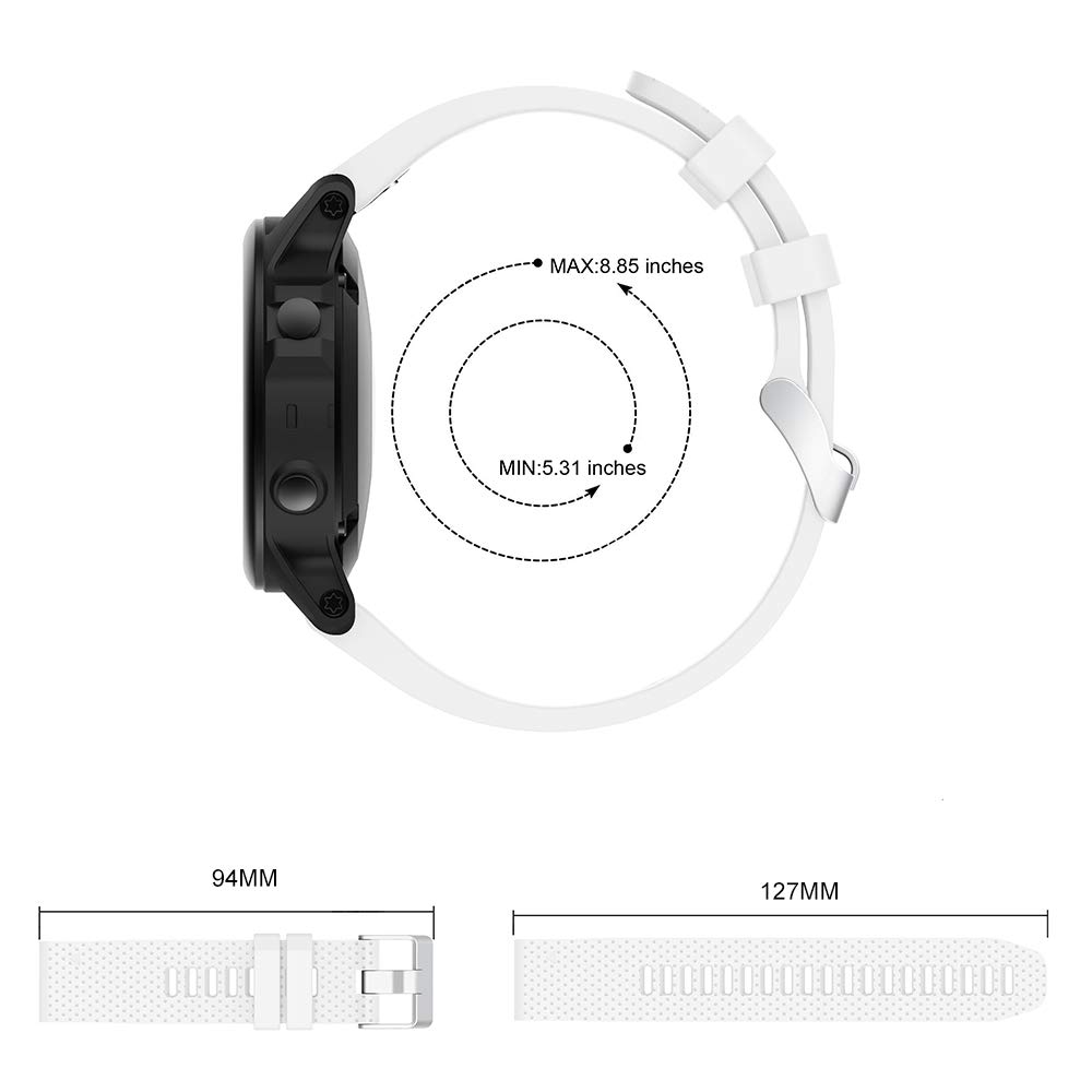 TOPsic Correa de Reloj para Garmin Fenix 5S, Banda de Reloj de Repuesto de Silicona Suave para Garmin Fenix 5S/Fenix 5S Plus/Fenix 6S/Fenix 6S Pro/Fenix 7S/Fenix 7S Solar/Fenix 7S Sapphire Solar — view 3