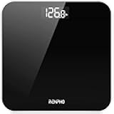Scale for Body Weight, Bathroom Weighing Scale with Backlit LED Display, Highly Accurate & Measures Weight up to 400 lb/180kg, Batteries Included, Black-Core 1S