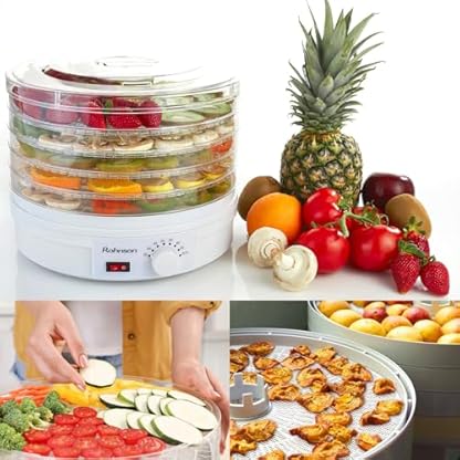 YUWJOOWEE 8 Stück Dörrfolie für Dörrautomat, BPA-Frei Dörrgerät Silikon Dehydrator Blätter, Wiederverwendbare Dampfmatten Netzfolie für Obsttrockner, Fruchtleder Matte – Bild 6