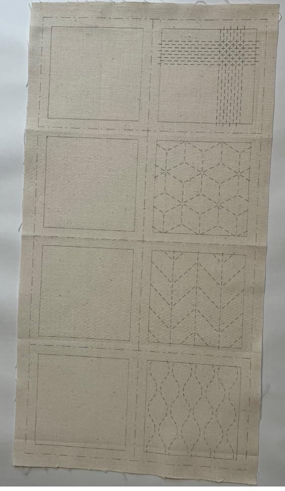Cosmo No. 98912 Sashiko Kit, Coaster Cloth, Sashiko Ivory, Size Assembled: Approx. 3.9 x 3.9 inches (10 x 10 cm)