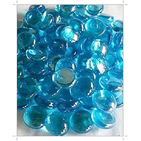 200 Glass Pebbles Nuggets Beads Stones Mosaic Aqua Cover