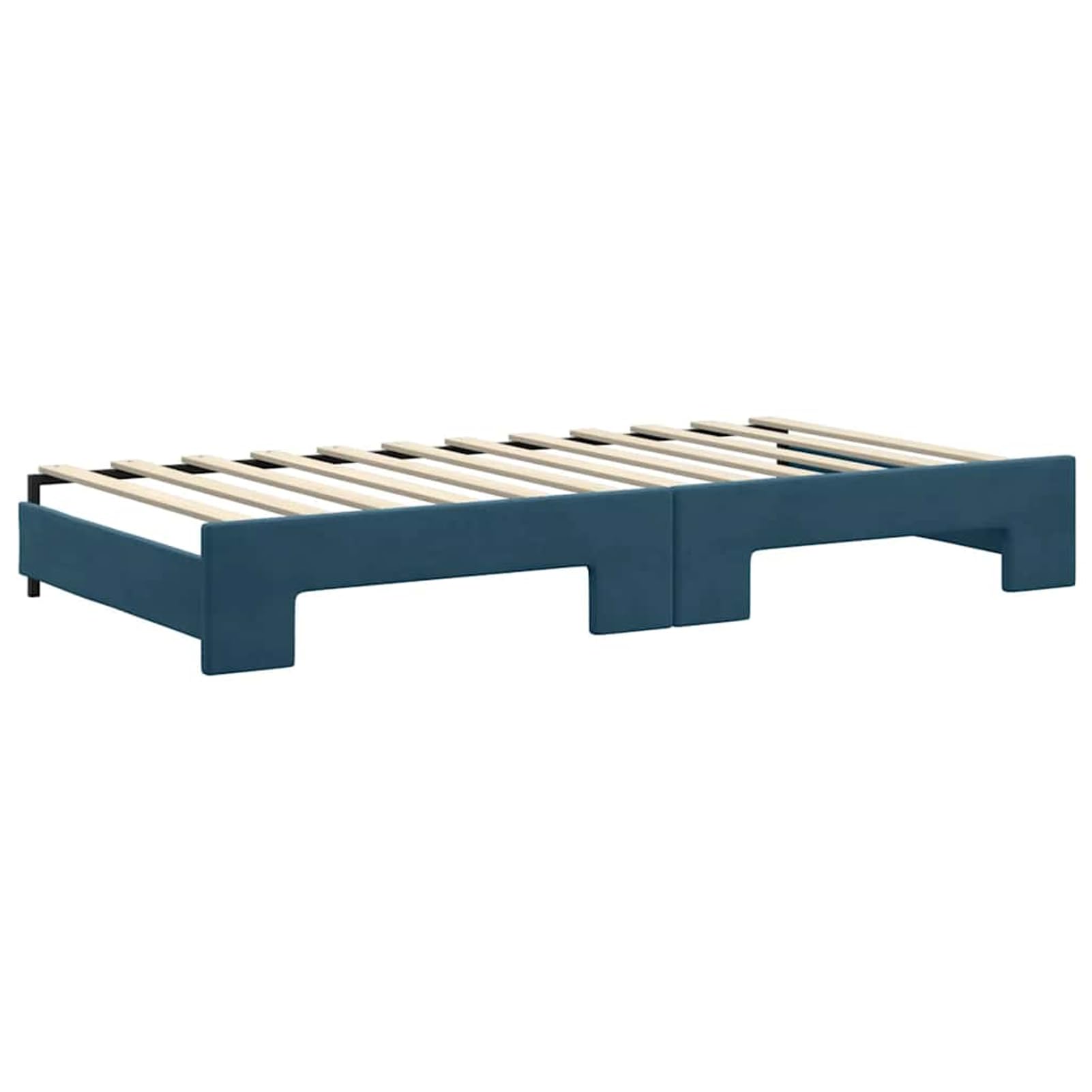 ATOMSTACK MAKER Divano letto pieghevole 2 in 1, in velluto blu, 100 x 200 cm, con struttura in legno e metallo, design moderno minimalista per soggiorno o camera da letto, materassi non inclusi