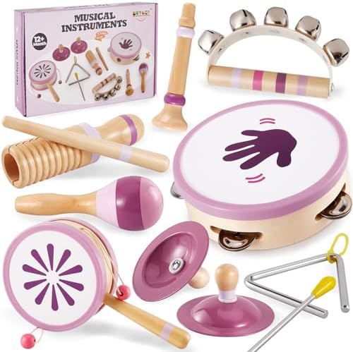Buyger Instrumentos Musicales para Bebés, Juguete Montessori de M...