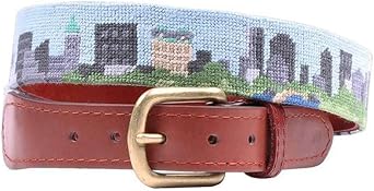 New York Skyline Needlepoint Belt by Smathers & Branson
