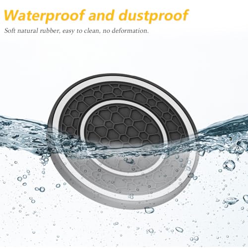 Image of Osilly Car Coasters for Cup Holder, 2.75 Inch No-Slip Anti Dust Insert Coaster, Universal Auto Waterproof Coasters Silicon Insulation Cup Mats for Woman Man, Suit for Vehicle (Black /White, 4PCS)