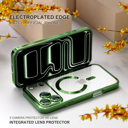 Image of Misea Magnetic for iPhone 17 Pro Max Case Compatible MagSafe Green