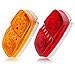 LED Trailer Marker Lights, Tinpec Clearance Lights Rectangular Universal Side Marker Lights with 10 LED Units for Trucks, RVs, SUVs, Boats and - Vehicles (14)