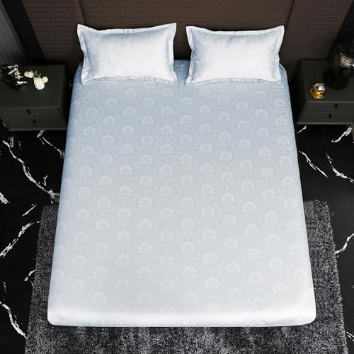 Image of Story@Home Long Staple Premium Cotton Compact Yarn Feel Glace Cotton Flatsheet Floral Printed King Size Double Bed Bedsheet with 2 Pillow Cover (108 inchx108 inch, Mauve) 500TC