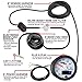 MaxTow Double Vision 30 PSI Turbo Boost/Vacuum Gauge Kit - Includes Electronic Pressure Sensor - White Gauge Face - Blue LED Dial - Analog & Digital Readouts - for Gas Trucks - 2-1/16