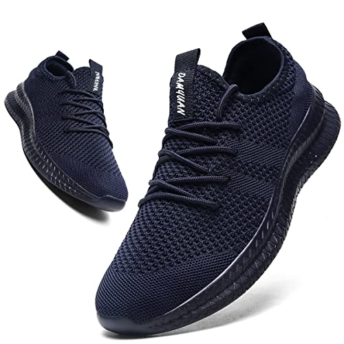Linenghs Mens Running Trainers Walking Shoes Casual Breathable Gym Tennis Fitness Fashion Lightweight Sport Sneakers for Mens Darkblue Linenghs Mens Running Trainers Walking Shoes Casual Breathable Gym Tennis Fitness Fashion Lightweight Sport Sneakers for Mens Darkblue