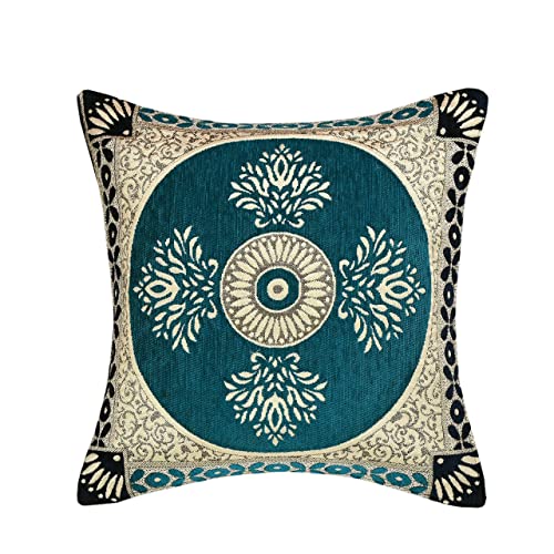 Image of Sawna Homes Chenille Sofa Cover With Cushion Cover - 3+1+1 Sofa Covers Back 5 Seater Slipcovers For Home - 3 Seater & 2 Seater Protector Panels For Sofa Couch, 16 Piece, Navy Sky