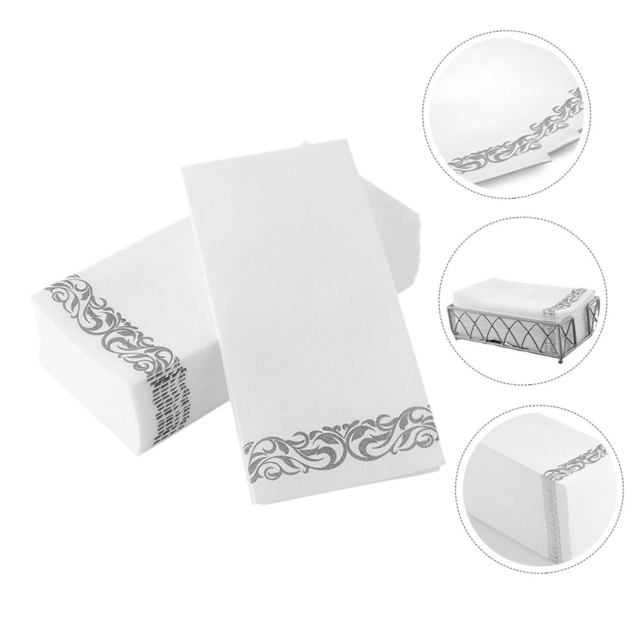 Didiseaon 50 Piezas Servilleta De Papel Decoración De La Mesa Del Hogar Decoración De La Mesa De Comedor Toallas De Papel Lavables Servilletas De Cóctel Servilletas De Cóctel Suministros De