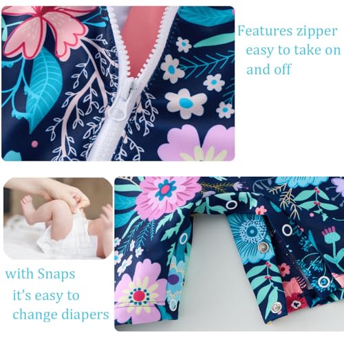 Image of UMELOK Baby Girl Swimsuit Infant UPF 50+ Bathing Suit Size Months