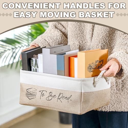 Marsui 1 Pcs TBR Basket Book Lover Gifts for Women Book Storage Bin Bookish - Image 3