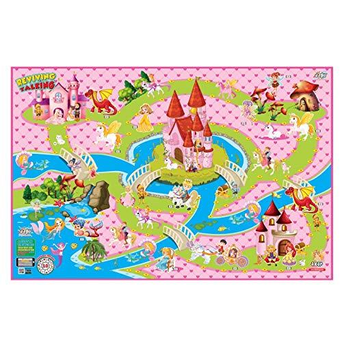 Siva Spielteppich Prinzessin 150 x100 cm Kinderteppich mit Tragetasche