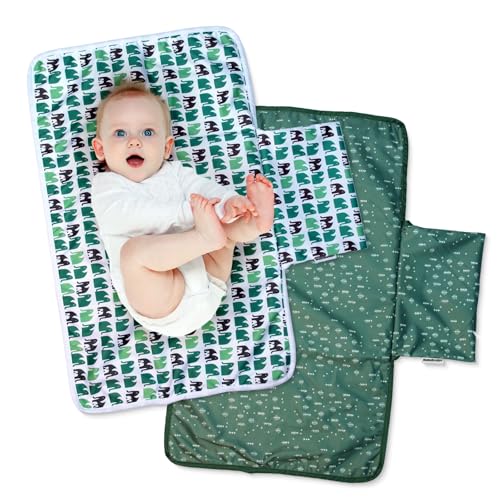 Image of Mama Koala Waterproof Cloth Diaper Changing Pad - Waterproof Reusable Absorbent Mat for Cloth Diapers, Baby Crib, Travel, Daycare, 2 Pack 27.5 * 15.7 Inches