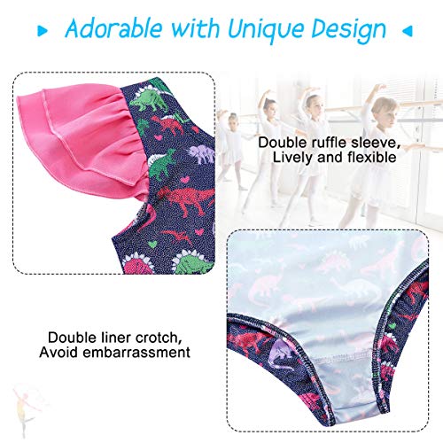 image for Kids4ever Girls' Dance Unitards Gymnastics Leotards 4-5 Years Old Todd