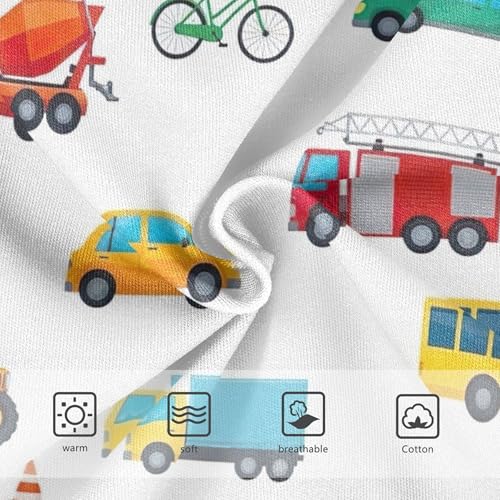 Cartoon Toddler Girls Underwear 2t Cotton Girl Panties Cute Colorful Vehicles Cars Yellow White Undies Kids Briefs3