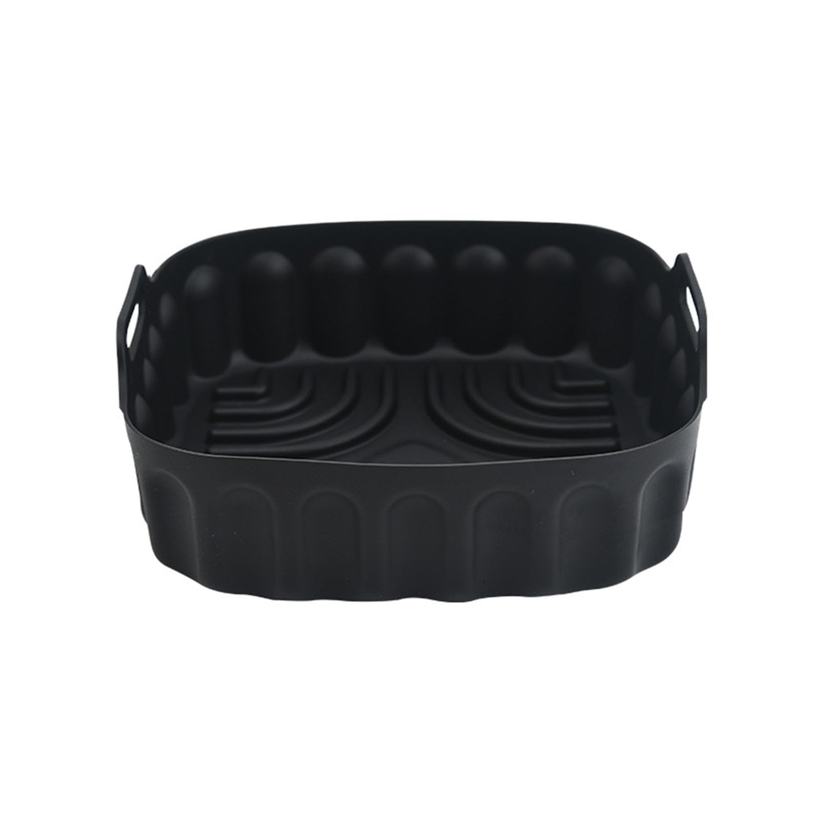 Square Silicone Fryer Liner with Handles Reusable Baking Mat for & Microwave Dishwasher Safe Heat-Resistant