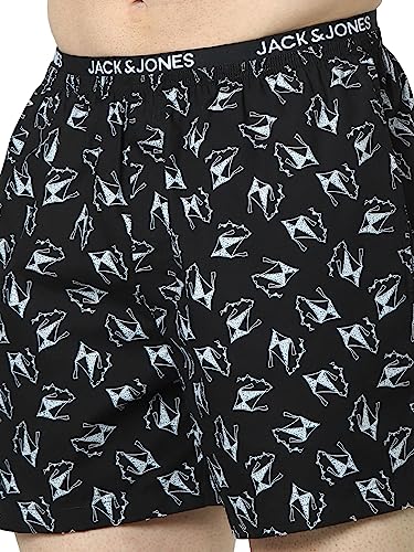 Image of JACK & JONES Men's Cotton Blend Modern Regular Solid Boxer Shorts