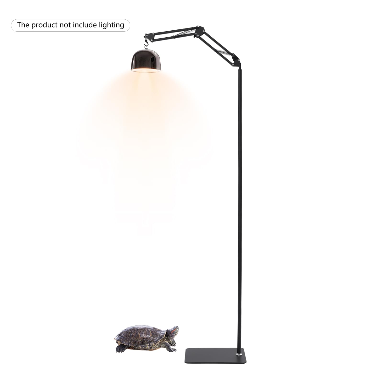 Stojak na lampy z żelaza z haczykiem, regulowany stojak na lampy dla gadów, stojak na lampę grzewczą dla wszystkich gadów, gekonów (bez lamp)