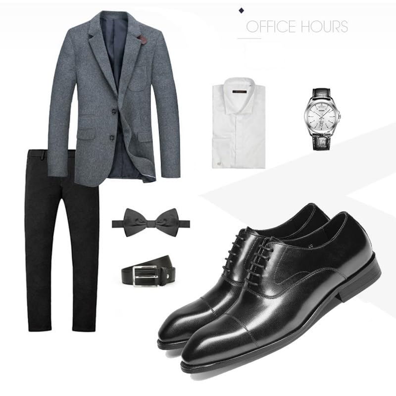 Men's Vintage Oxfords Classic Business Formal Dress Shoes Men Breathable Leather Wingtip Brogue Shoes3