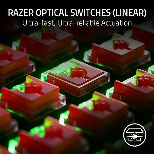 Razer DeathStalker V2 Pro Tenkeyless Switches Rouges Clavier Gamer Optique Sans Fil à Profil Bas Switches Optiques Linéaires et Silencieux Sans Fil HyperSpeed Bluetooth Clavier US | - vue 2