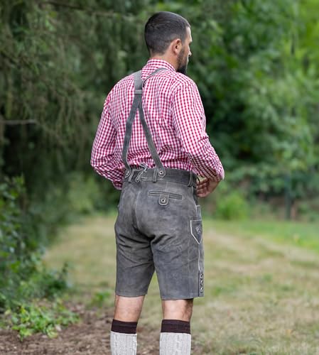 Schöneberger Trachten Couture Lederhosen Men, Genuine Leather - Antique German Lederhosen, Bavarian Oktoberfest Trouser3