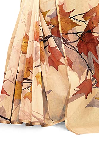 Image of MIRCHI FASHION Women Saree Organza Printed | Traditional Semi-Transparent Festive Sari with Unstitched Blouse Piece