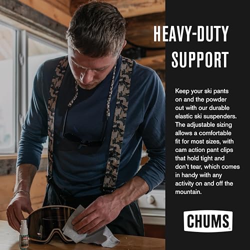Chums Ski Suspenders for Men & Women - Heavy Duty Adjustable Mens Suspenders2