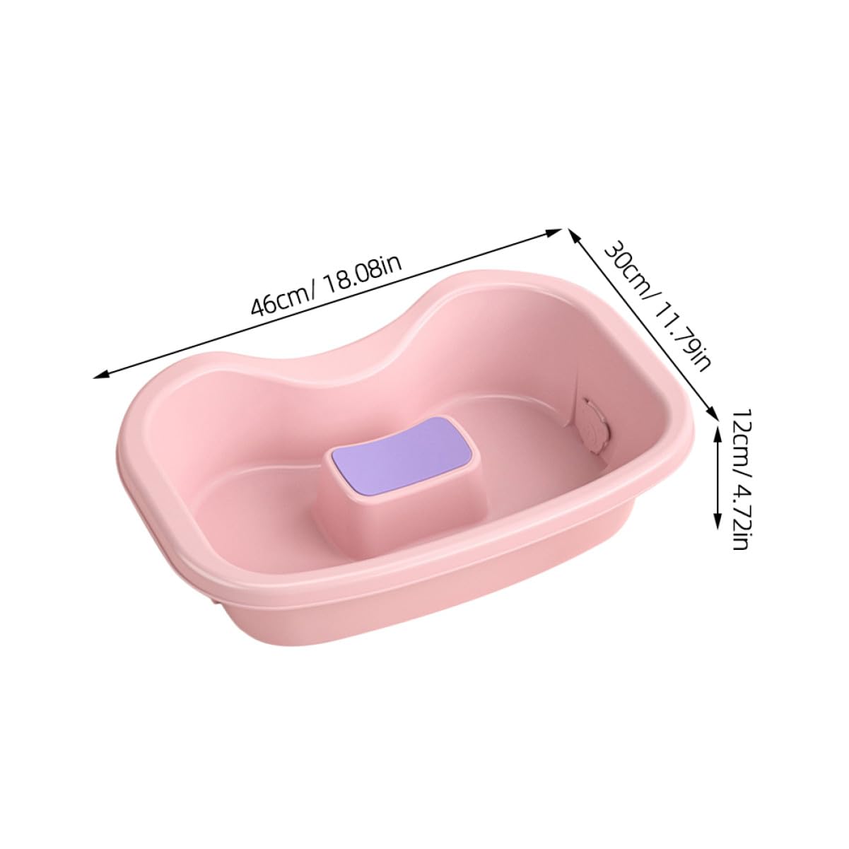 Yardenfun Ergonomisches Haarwaschbecken aus Kunststoff in Rosa zum Haarewaschen im Liegen für Schwangere und Kinder mit Praktischem Design und Einfacher Handhabung