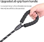 2-Pack SEVENPENCE 5ft Poignée en mousse rembourrée Poignées réfléchissantes Poignés en nylon robustes sans tirer Poignets en nylon résistant pour chiens petits et moyens Entraînement à pied 1/2 pouce (Noir/Blue)