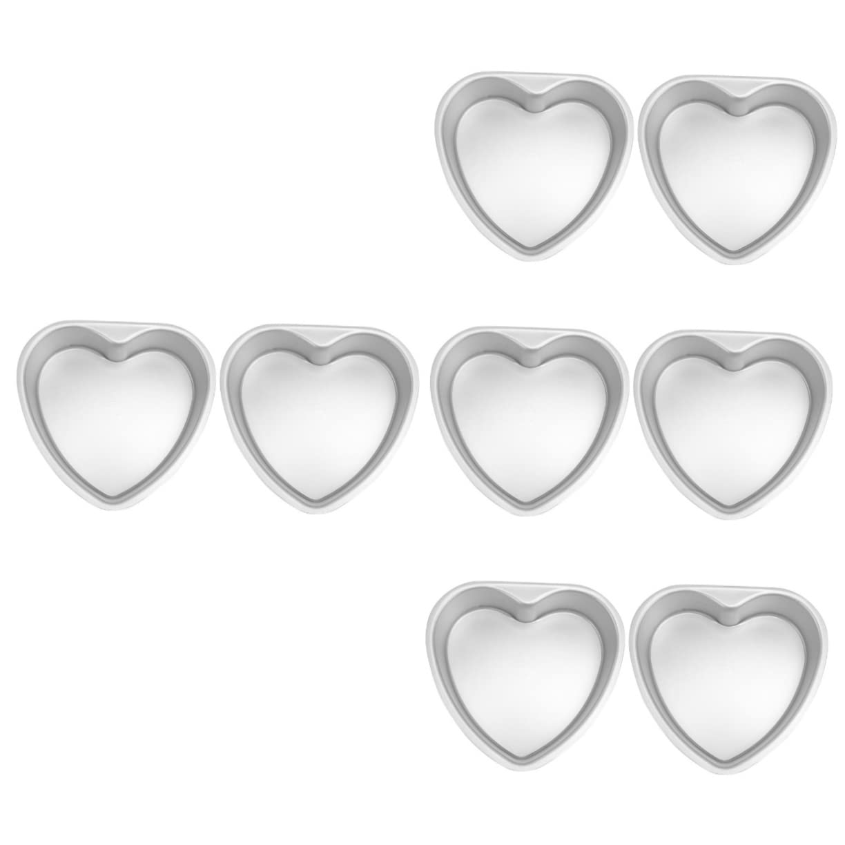 MAGICLULU 8stücke Herzförmige Kuchenformen Wiederverwendbare Backformen Aus Tiefe Herzbackformen Käsekuchen Und Torten Backzubehör Für Besondere Anlässe