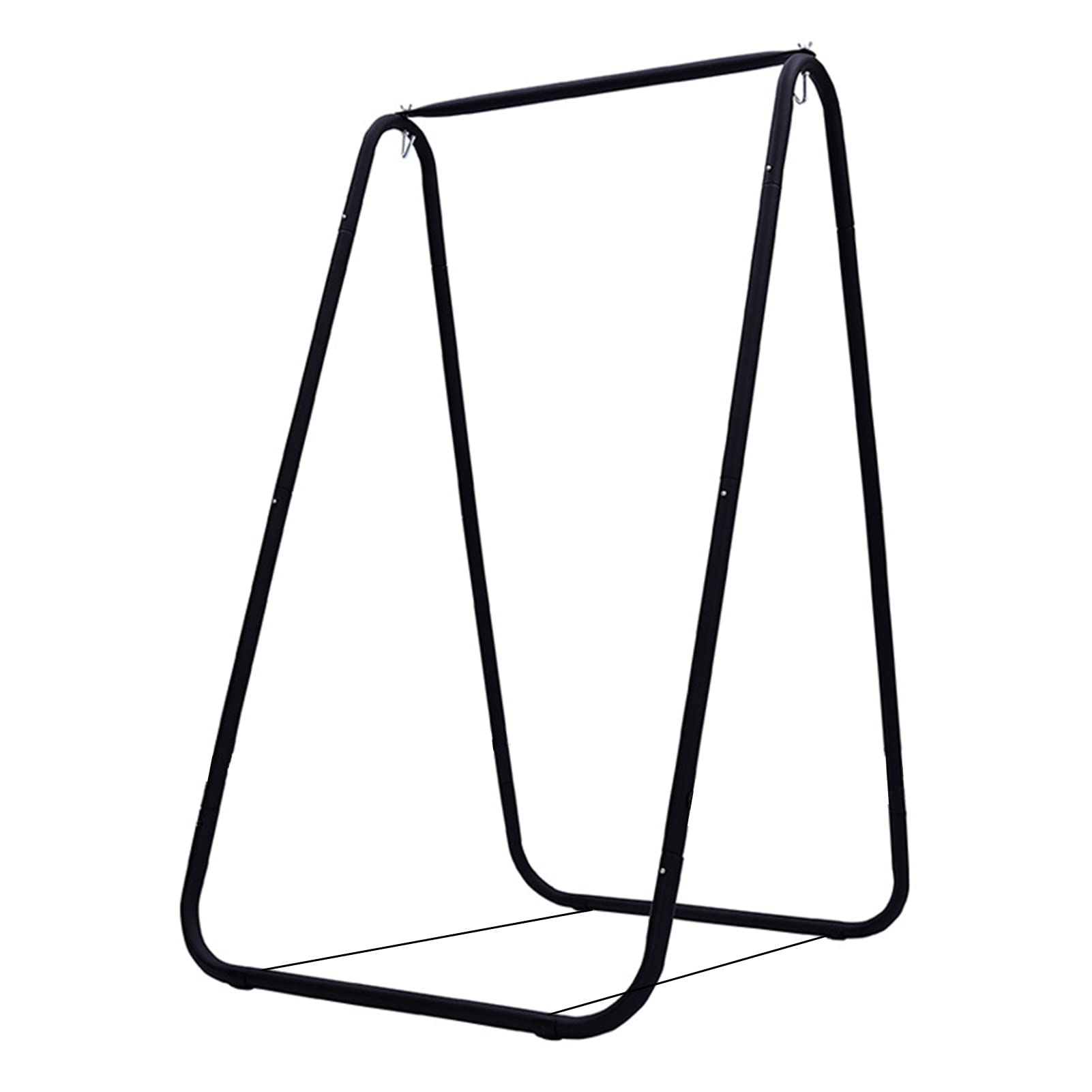 Heavy Duty Hammock Stand with A-Frame Design,100KG Capacity Adjustable Hanging Chair Stand, Rust-Resistant Space-Saving Swing Chair Stand Only for Indoor/Outdoor Use (Hammock Not Included) Black