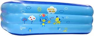 ZGXOAG Nadmuchiwany basen dla dzieci i dorosłych, do zabawy na świeżym powietrzu, stalowa rama, basen, niebieski, 120 x 78 x 37 (3 cm)