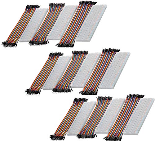 AZDelivery 3x Breadboard Kit - 3X Jumper Wire m2m/f2m/f2f + Set de 3 MB102 Breadbord Compatible avec Arduino et Raspberry Pi incluant E-Book!