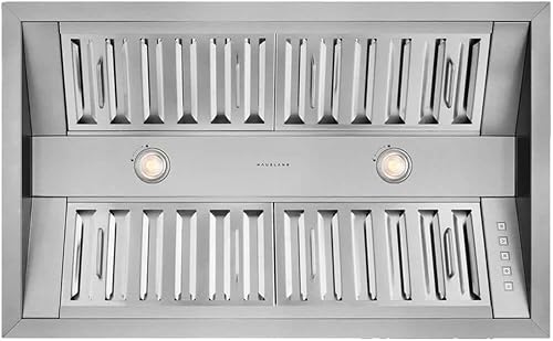 Hauslane Campana extractora incorporada Pro-Style de 34 pulgadas IN-R300, 21 pulgadas de profundidad Rendimiento de bajo ruido Diseño