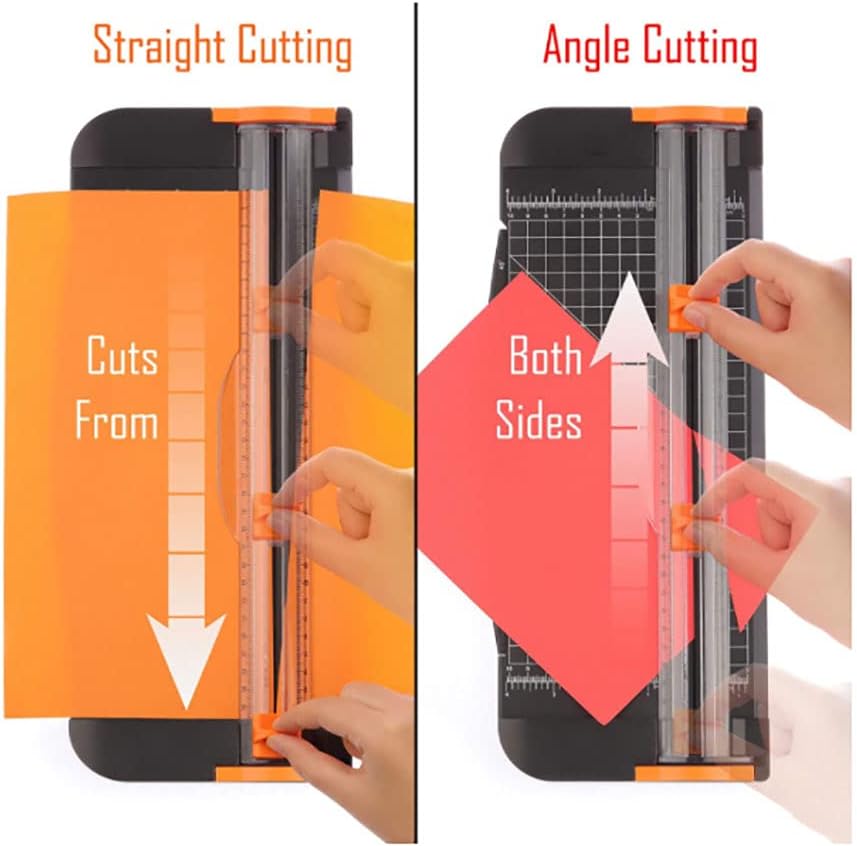 CLOUDFOUR A4 Paper Cutter 38cm Office Paper Guillotine, Scrapbooking Tool with Automatic Security Safeguard and Side Ruler perfect for School Craft Projects and Office use. (Black)