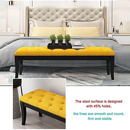Taburete de sofa comodo y banco largo moderno para entrada de casa 5