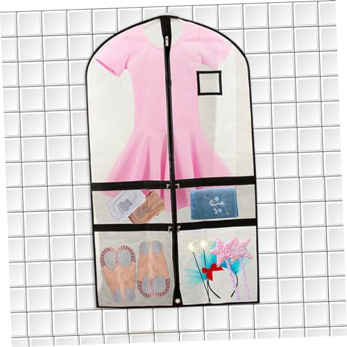 Boys and Girls Pvc Dance Costume Garment Bag Hanging Clothes Storage Pouch for Boys and Girls for Coats and Uniforms Lightweight and Easy to Move2
