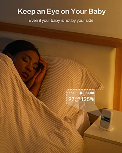 Babytone Baby Sleep Monitor with Base Station, Wearable Smart Sock Foot Monitor with App Report, Tracks Heart Rate, Movement and Average Oxygen Level, Fits Newborn 0 to 36 Months Old (BBSM S2) - Image 7