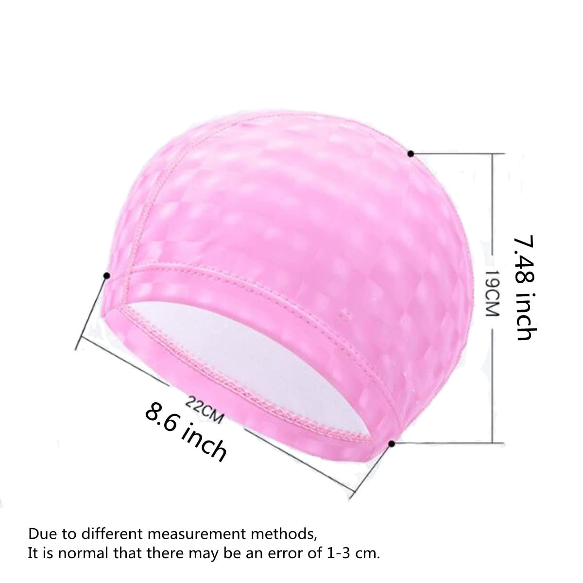 Snadulor 4 Pcs Unisex Swim Cap,3D Ergonomic Design Durable Swimming Cap for Men Women,Womens Swim Cap for Long Hair,Random Color.