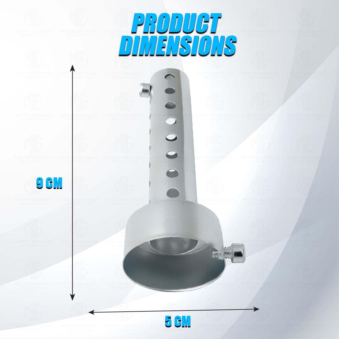 MOTO GENIUS Motorcycle Stainless Steel Universal Exhaust DB Killer | 51mm Silencer Muffler for Enhanced Performance (Funnel Shape) - Image 4 thumbnail