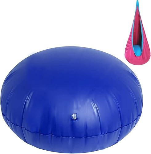 Miniatura 1 de Cojín inflable de repuesto para silla de columpio para niños, hamaca de columpio de 27.5 pulgadas, cojín inflable de PVC grueso (azul)