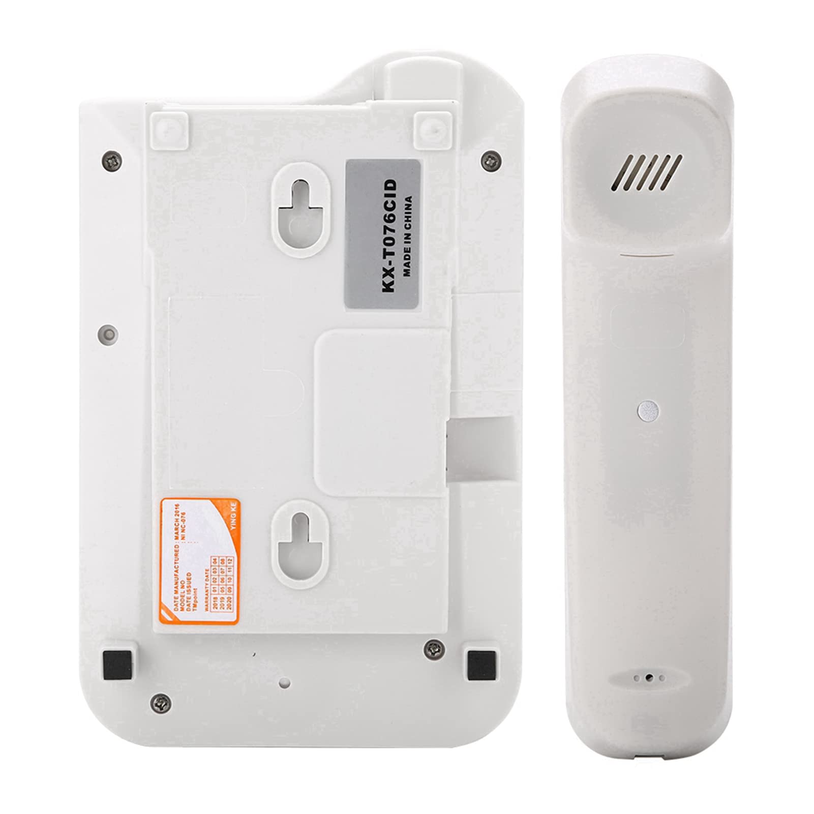 Kabelgebundenes Telefon, an der Wand Montierbare Festnetztelefone Batterie Muss Nicht Installiert Werden FSK/DTMF Dual System Robustes ABS-Material (Weiß)