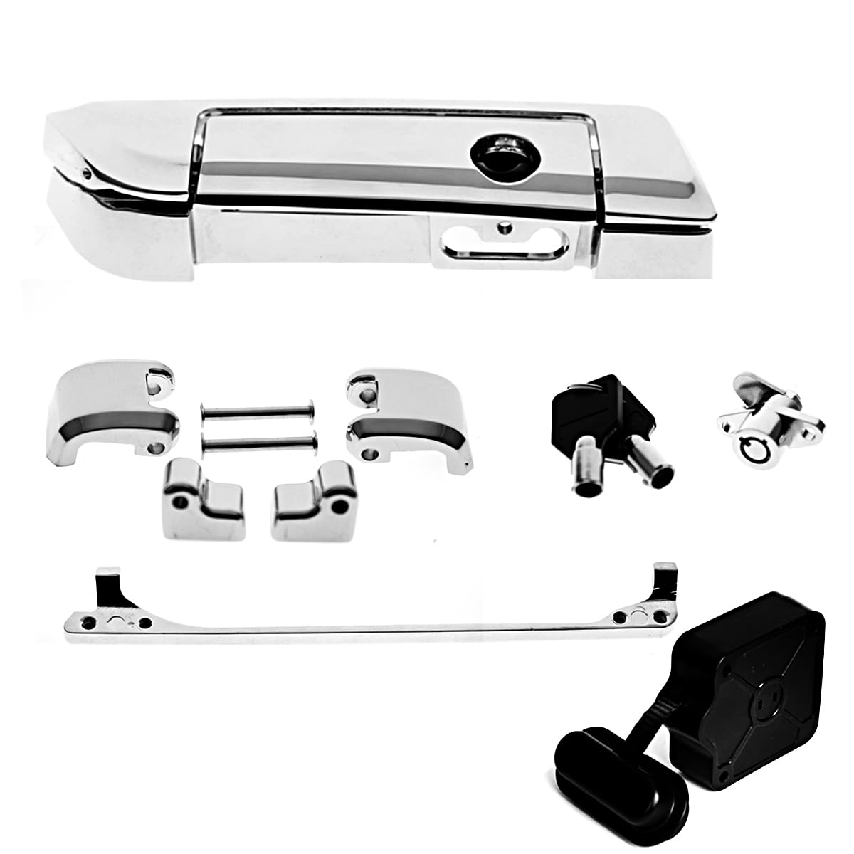 Chrome Hinges Latch Hardware Kits And Lid Tether For Harley Touring Street Glide Road King With Tour Pak 2014-2022 Model