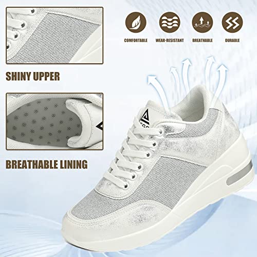 AONEGOLD Sneakers Zeppa Interna Donna Scarpe da