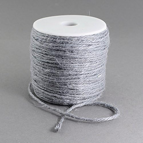 BeadsTreasure Gray Color Hemp Cord For Jewelry Making 2mm